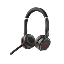 Jabra Evolve 75 Auscultadores Com fios e sem fios Fita de cabeça Chamadas Música Bluetooth Suporte de carregamento Preto