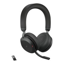 Jabra Evolve2 75 Auscultadores Sem fios Fita de cabeça Escritório Call center Bluetooth Preto