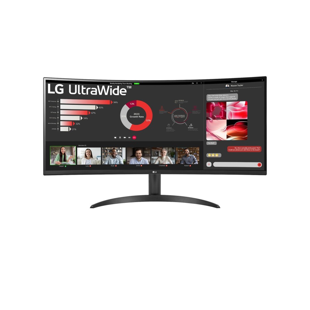 LG 34WR50QC-B.AEU monitor de ecrã 86,4 cm (34") 3440 x 1440 pixels UltraWide Quad HD LCD Preto