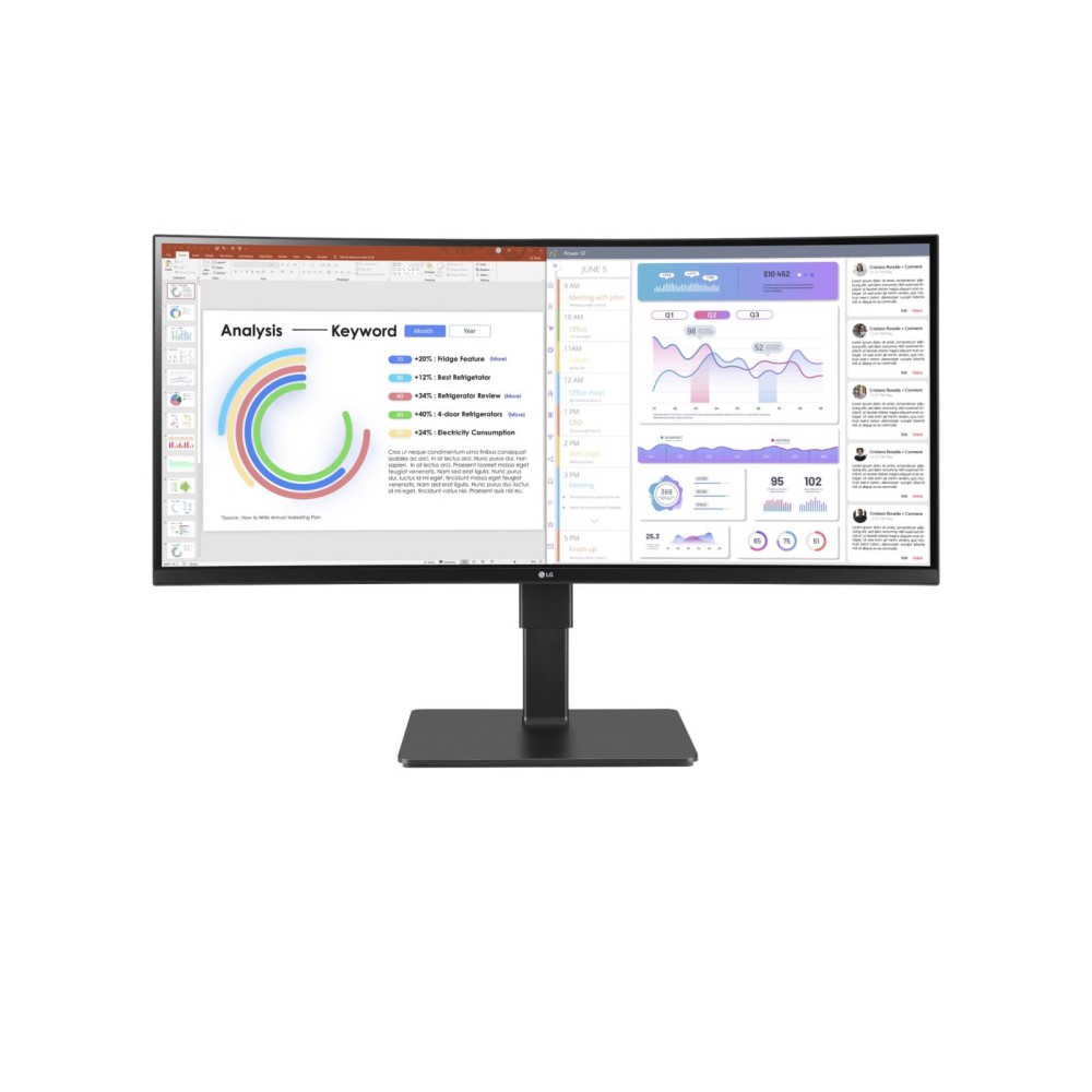 LG 34BQ77QB-B monitor de ecrã 86,4 cm (34") 3440 x 1440 pixels UltraWide Quad HD LED Preto