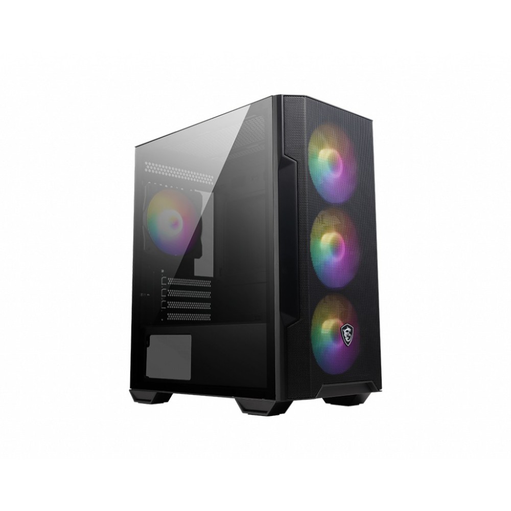 MSI MAG FORGE M100R caixa para computador Midi Tower Preto, Transparente