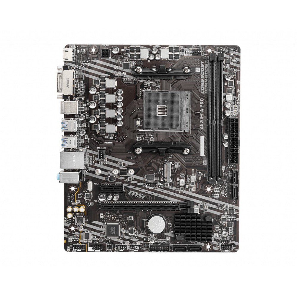 MSI A520M-A PRO motherboard AMD A520 Socket AM4 micro ATX