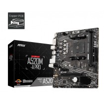 MSI A520M-A PRO motherboard AMD A520 Socket AM4 micro ATX