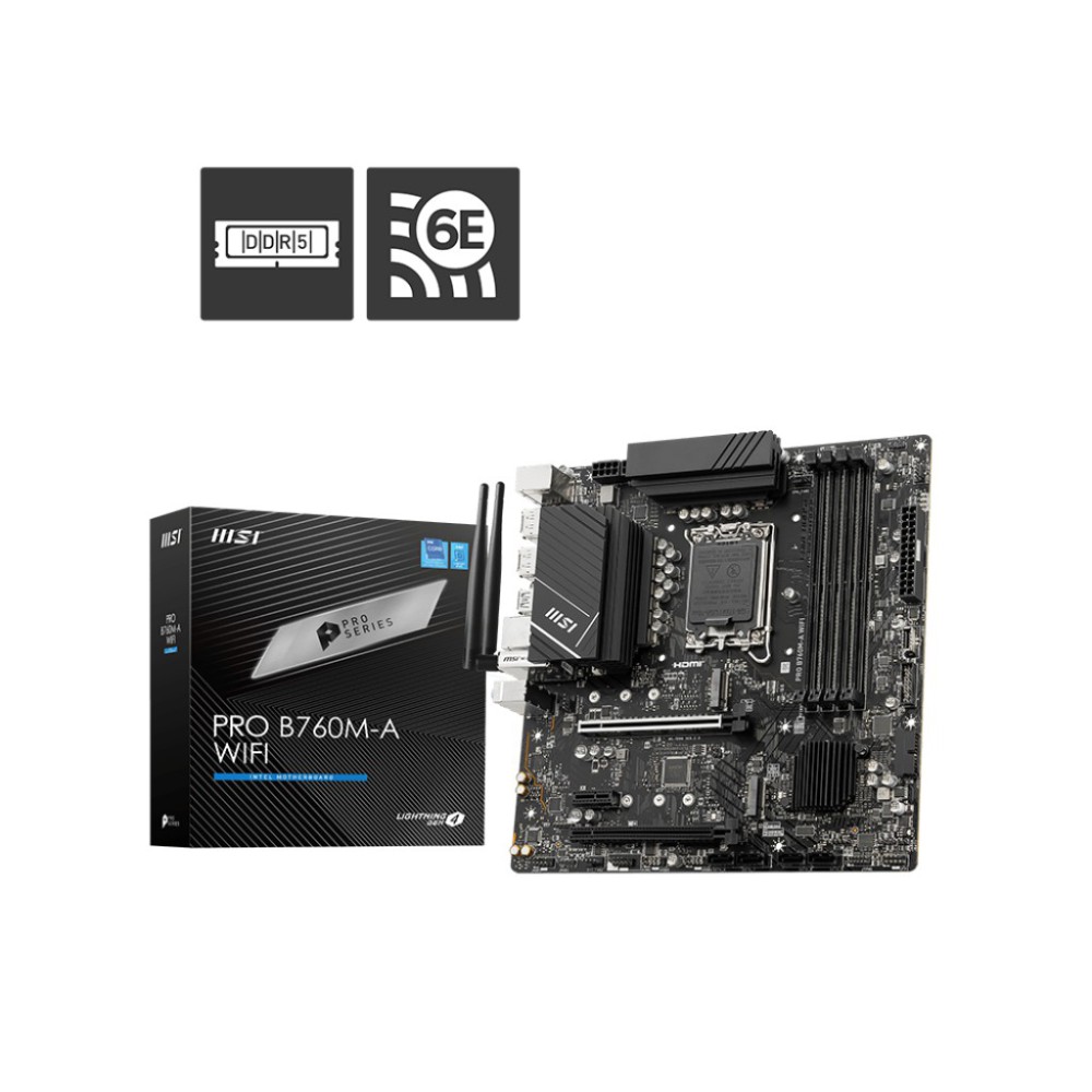 MSI PRO B760M-A WIFI motherboard Intel B760 LGA 1700 micro ATX