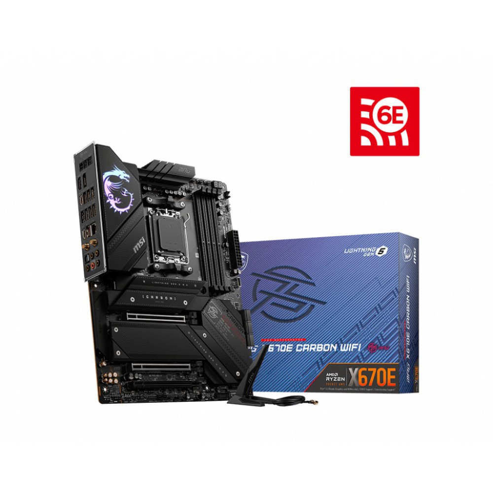 MSI MPG X670E CARBON WIFI motherboard AMD X670 Ranhura AM5 ATX