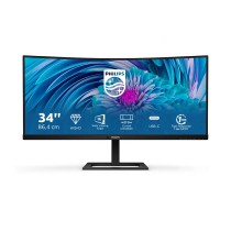 Philips E Line 346E2CUAE 00 monitor de ecrã 86,4 cm (34") 3440 x 1440 pixels Wide Quad HD+ LCD Preto