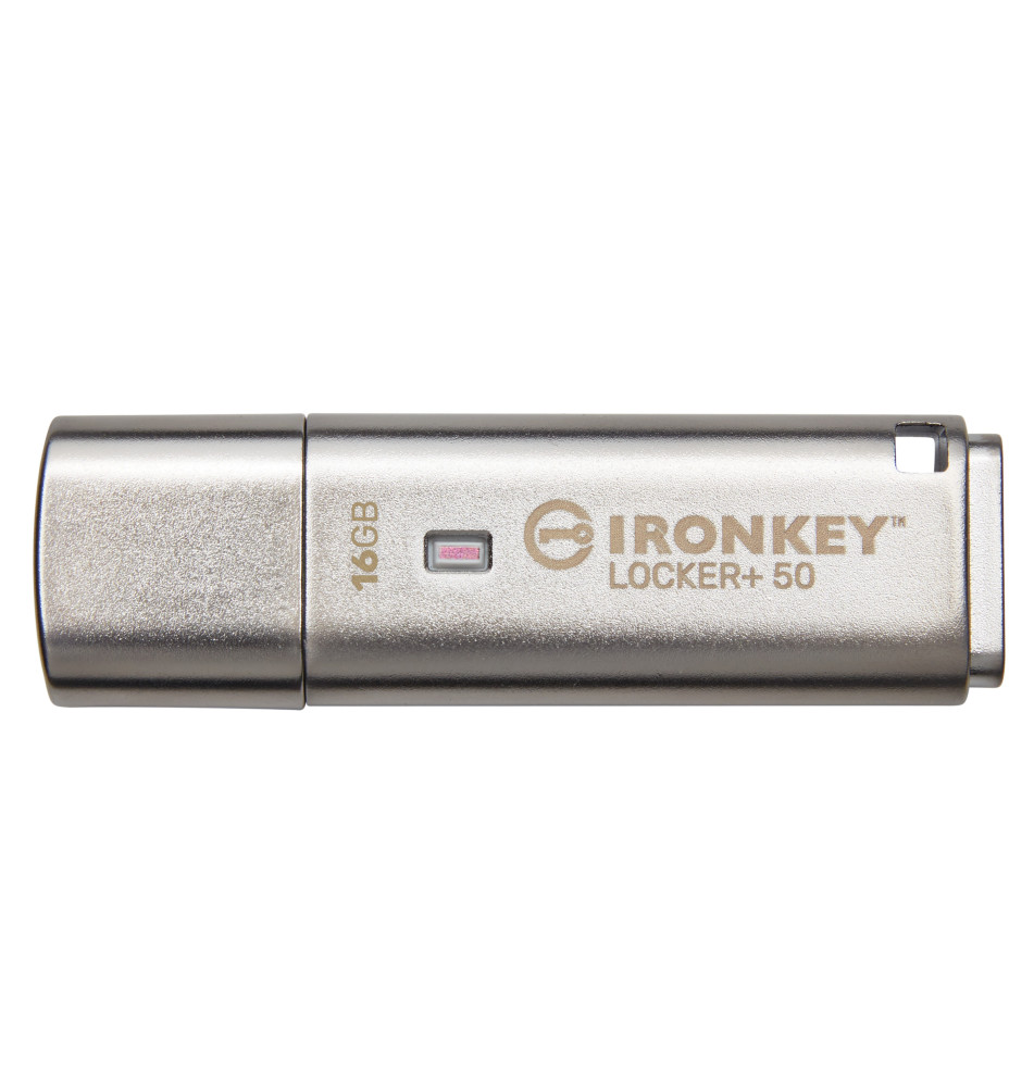 Kingston IronKey Locker 50 16 GB, USB stick (aluminum, USB-A 3.2 Gen 1)