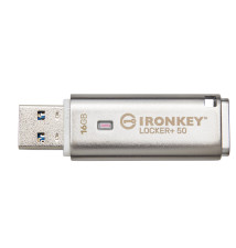 Kingston IronKey Locker 50 16 GB, USB stick (aluminum, USB-A 3.2 Gen 1)