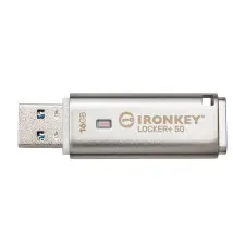 Kingston IronKey Locker 50 16 GB, USB stick (aluminum, USB-A 3.2 Gen 1)
