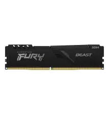 Memoria ram ddr4 8gb kingston - 2666mhz - pc4 21300 - fury beast negro - cl 16 - 1.35v