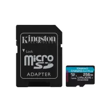 Tarjeta memoria micro secure digital sd xc 256gb kingston canvas go! plus clase 10 uhs - i u3 + adap