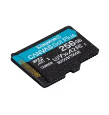Tarjeta memoria micro secure digital sd xc 256gb kingston canvas go! plus clase 10 uhs - i u3 + adap