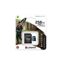 Tarjeta memoria micro secure digital sd xc 256gb kingston canvas go! plus clase 10 uhs - i u3 + adap