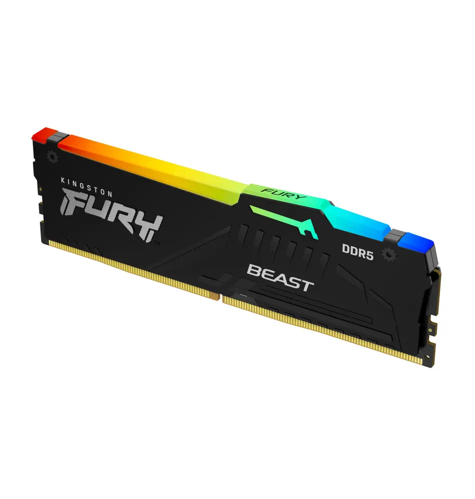 MEMORIA KINGSTON 16GB 6400MT S DDR5 CL32 FURY BEAST RGB XMP - KF564C32BBA-16