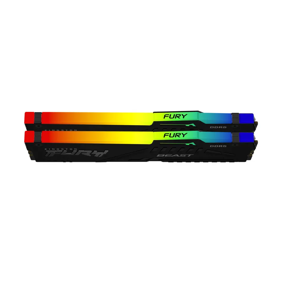 Kingston DDR5 - 16GB - 6000 - CL - 30 (2x 8 GB) Dual-Kit (black, KF560C30BBEAK2-16, FURY Beast RGB, 