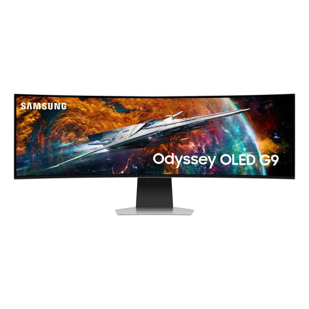 Samsung Odyssey G9 G95SC LED display 124,5 cm (49") 5120 x 1440 pixels Dual QHD OLED Prateado