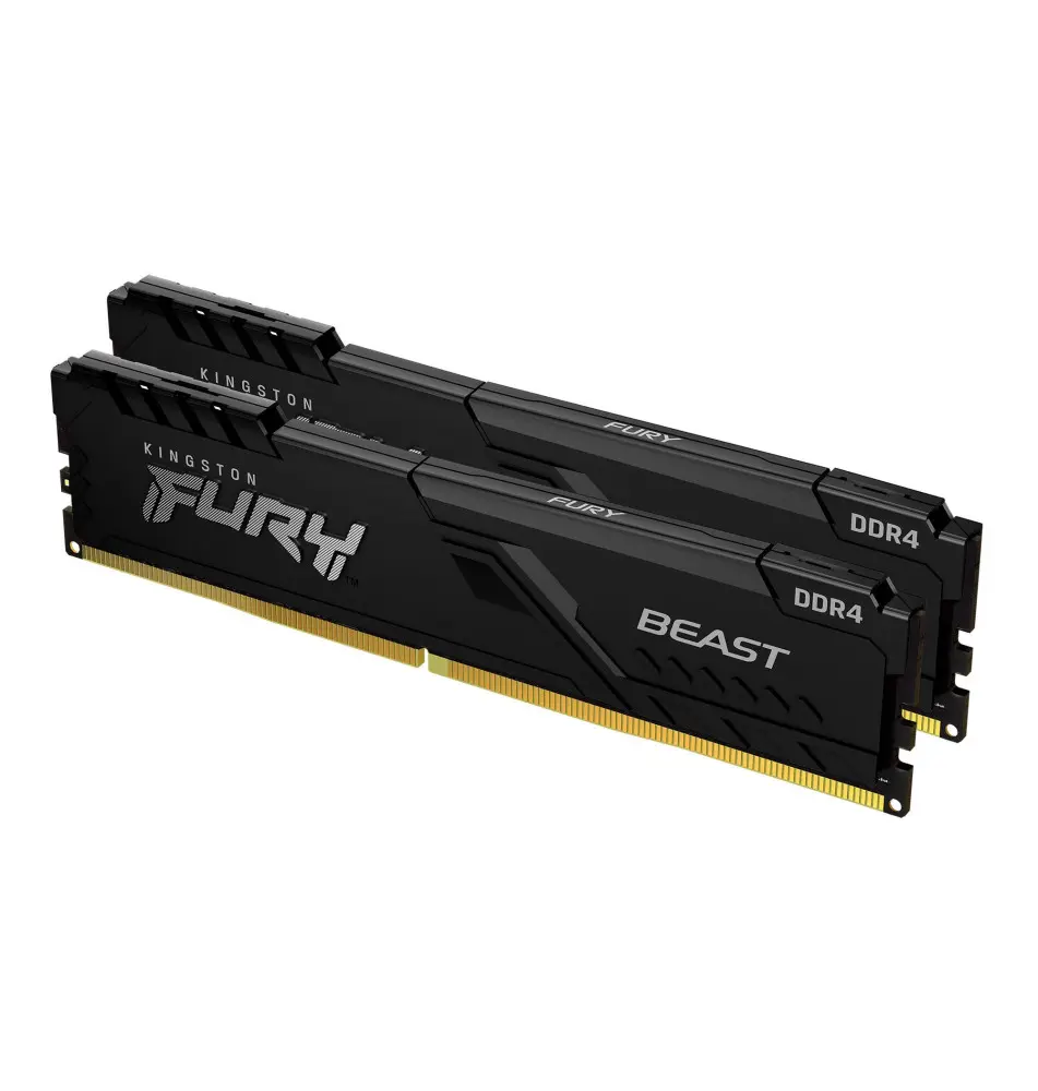 Memoria ram ddr4 32gb 2x16gb kingston - 3600mhz - pc4 - 28800 - fury beast negro - cl 18 - 1.35v
