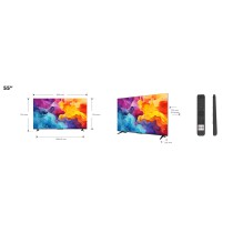 TCL P61 Series 55P61B TV 139,7 cm (55") 4K Ultra HD Smart TV Wi-Fi Titânio