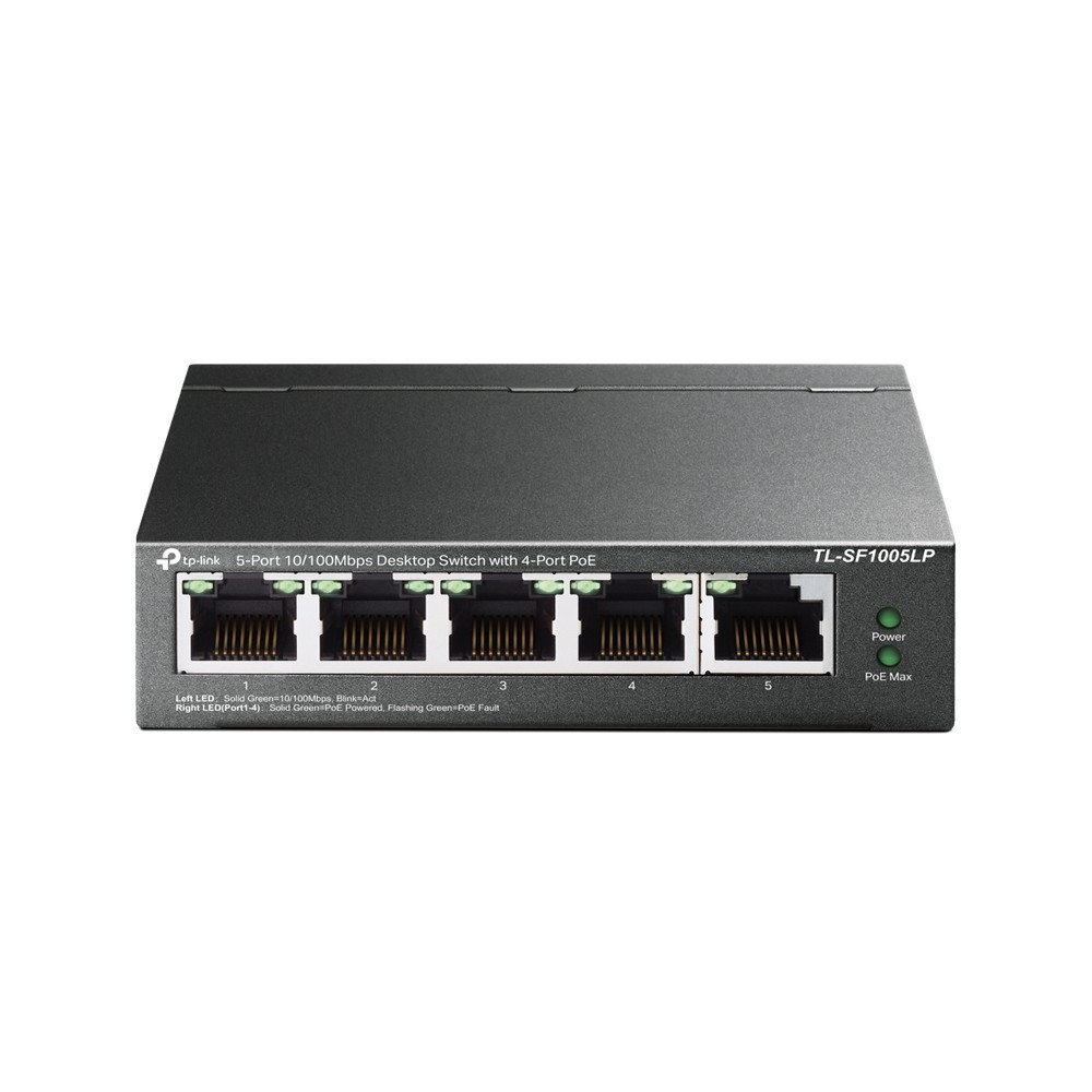 TP-Link TL-SF1005LP switch de rede Não-gerido Fast Ethernet (10 100) Power over Ethernet (PoE) Preto