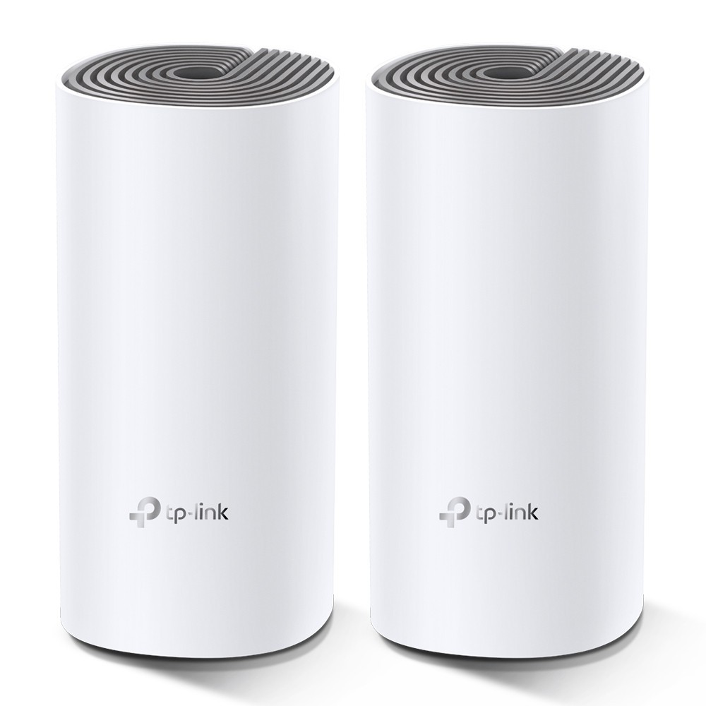 TP-Link Deco E4 (2-pack) Dual-band (2,4 GHz 5 GHz) Wi-Fi 5 (802.11ac) Branco, Cinzento Interno