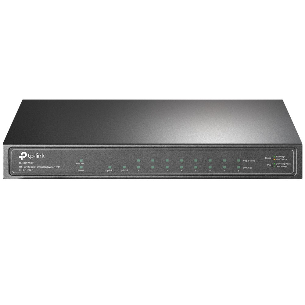 TP-Link TL-SG1210P Não-gerido Gigabit Ethernet (10 100 1000) Power over Ethernet (PoE) Cinzento