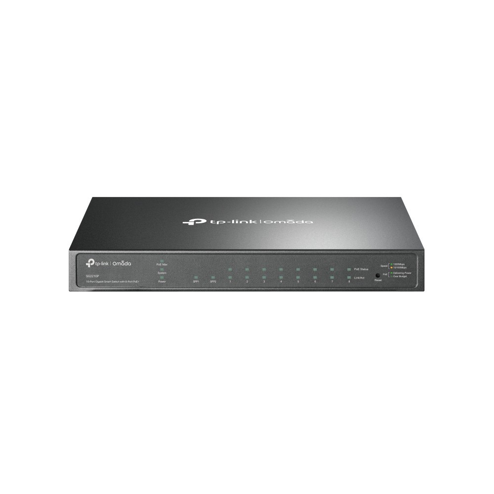 TP-Link Omada SG2210P switch de rede Gerido L2 L2+ Gigabit Ethernet (10 100 1000) Power over Ethernet (PoE) Preto