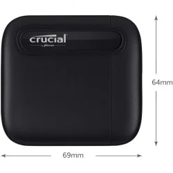 Disco Externo SSD Crucial 2TB SSD X6 USB 3.1 Preto