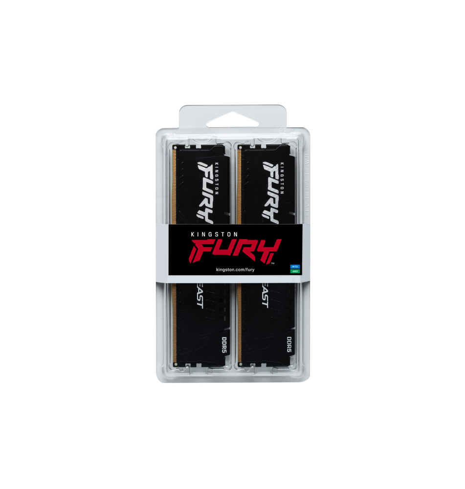 Memoria ram ddr5 32gb 2x16gb kingston - 5200mhz - pc5 - 41600 - fury beast