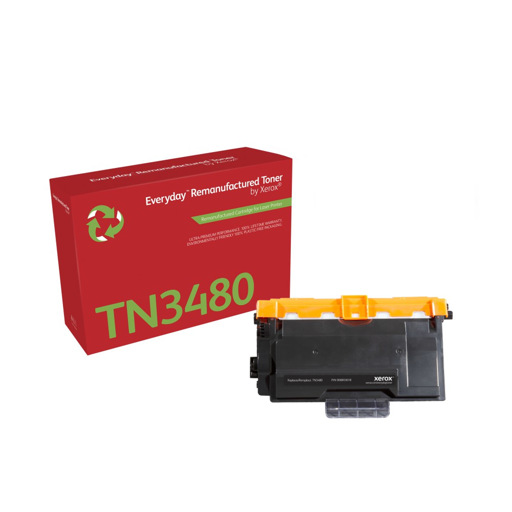 Everyday Remanufactured Cartucho de toner preto. Equivalente a Brother TN3480. Compatível com Brother DCP-L5500, DCP-L6600,