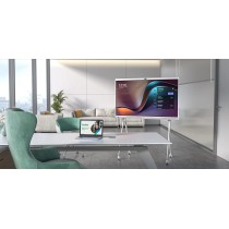 Yealink MeetingBoard Plasma interativo 165,1 cm (65") LED Wi-Fi 4K Ultra HD Preto Ecrã táctil Processador built-in Android 10