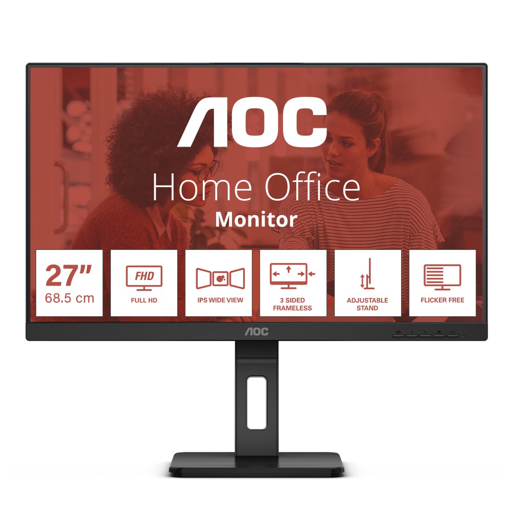 AOC E3 27E3QAF LED display 68,6 cm (27") 1920 x 1080 pixels Full HD Preto