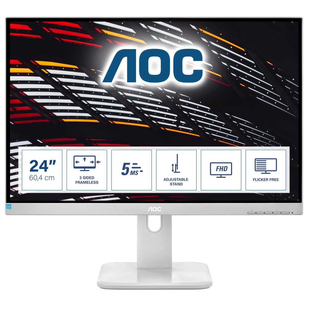 AOC P1 24P1 GR LED display 60,5 cm (23.8") 1920 x 1080 pixels Full HD Cinzento