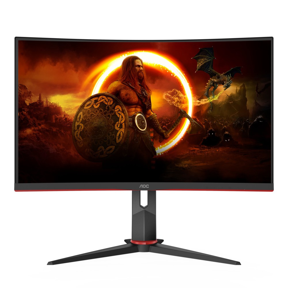 AOC CQ27G2S BK monitor de ecrã 68,6 cm (27") 2560 x 1440 pixels Quad HD Preto, Vermelho