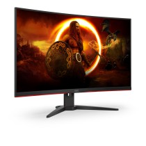 AOC G2 CQ32G2SE BK LED display 80 cm (31.5") 2560 x 1440 pixels 2K Ultra HD Preto, Vermelho