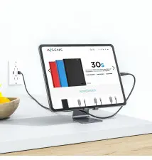Suporte de Mesa AISENS (Smartphone - Tablet - Alumínio)