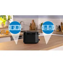 Torradeira BOSCH TAT2M123 (2 fatias - 950W - Preto)