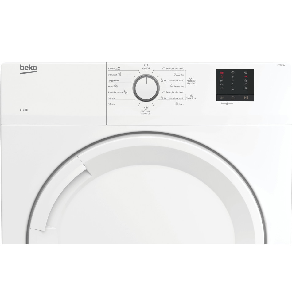 Máquina de Secar Roupa BEKO DV8120N (Independente - 8Kg - Branco)