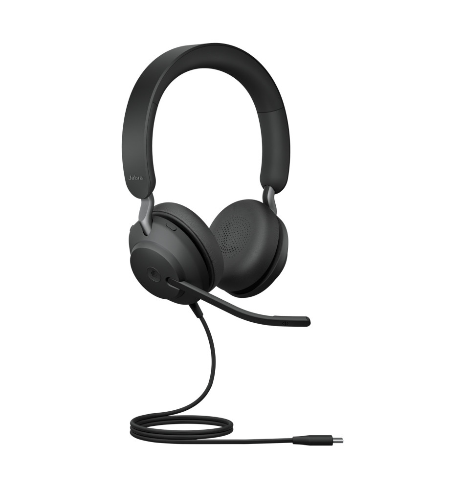 Auscultadores JABRA Evolve2 40 SE (USB-C - Com Fios - Preto)