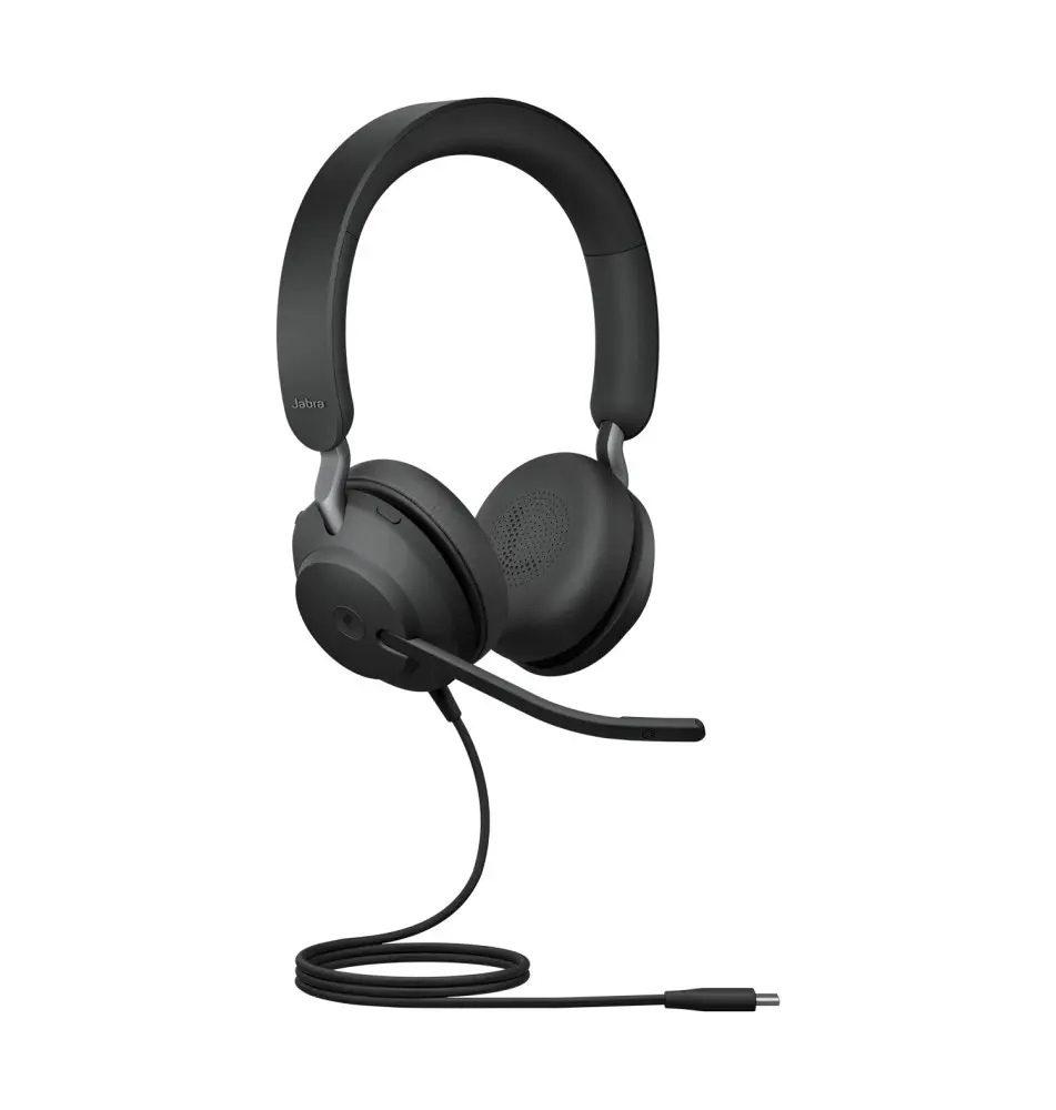 Auscultadores JABRA Evolve2 40 SE (USB-C - Com Fios - Preto)