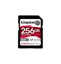 Cartão de Memória SD KINGSTON TECHNOLOGY Canvas React Plus 256GB (Classe 10 - UHS-II - 300 MB s)