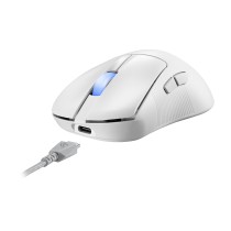 ASUS ROG Keris II Ace Wireless AimPoint White rato Jogos Mão direita RF Wireless + Bluetooth + USB Type-A Ótico 42000 DPI