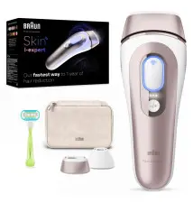 Depiladora BRAUN Skin i-Expert PL7147 (IPL - 10 Intensidades - Rosa dourado, Branco)