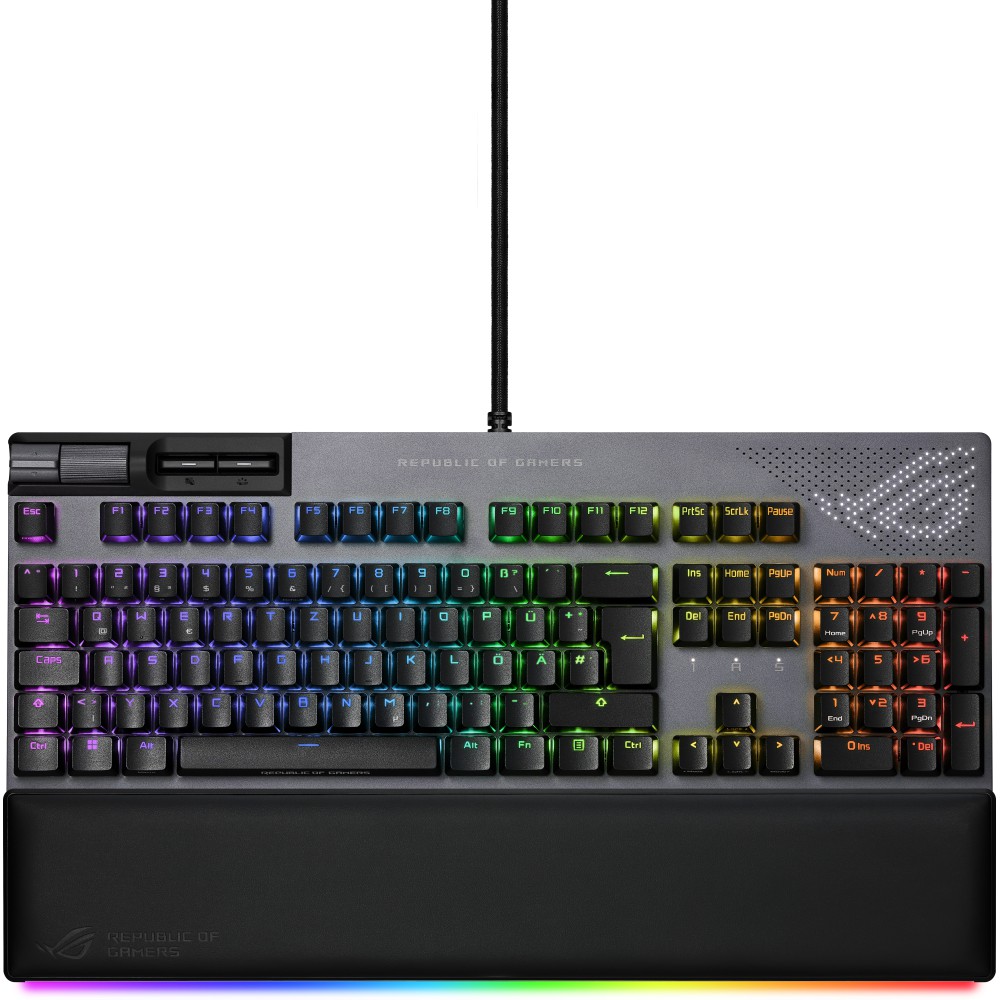 ASUS ROG Strix Flare II Animate teclado Jogos USB QWERTZ Alemão Preto