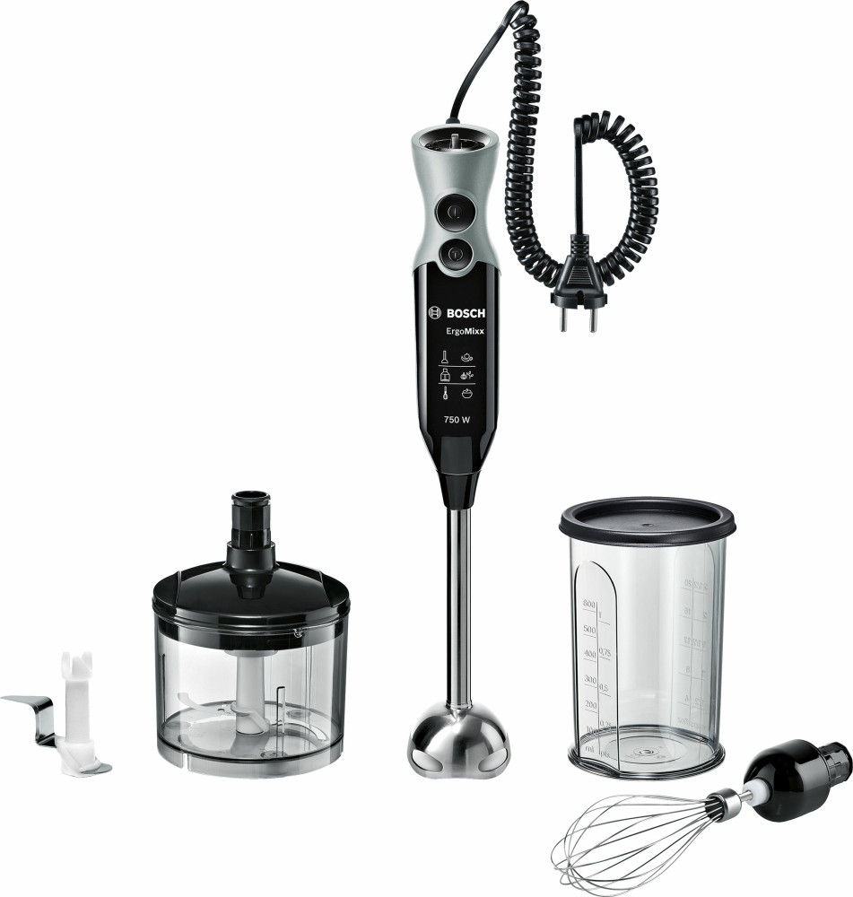 Liquidificador BOSCH MSM67170 (750 W - 12 velocidades - Preto Prateado)