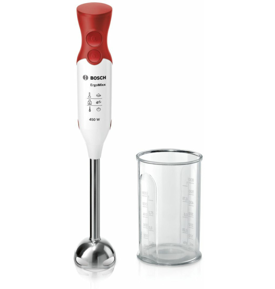 Liquidificadora BOSCH MSM64110 (450W - 2 Velocidades - Vermelho Branco)