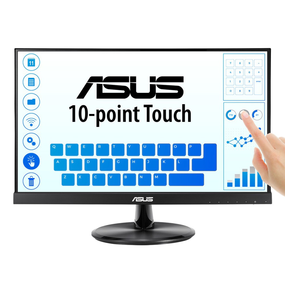 ASUS VT229H monitor de ecrã 54,6 cm (21.5") 1920 x 1080 pixels Full HD LED Ecrã táctil Preto