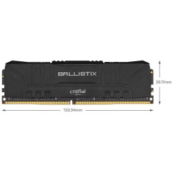 Memória DDR4 Crucial Ballistix Black RGB 16GB (2x8GB) 3200 MHz (PC4-25600) CL16