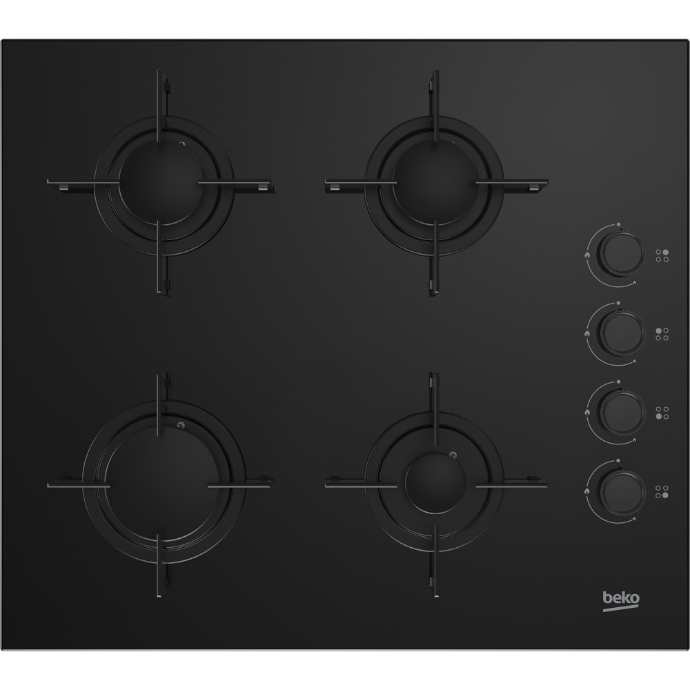 Beko HING 64120 SB placa Preto Embutido 65 cm Gás 4 zona(s)