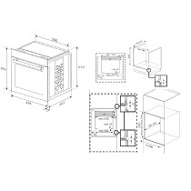 Beko BBIS13300XPE 71 l 3400 W A+ Preto, Aço inoxidável