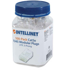 Conector RJ-45 INTELLINET (100 unidades - Transparente - U UTP)